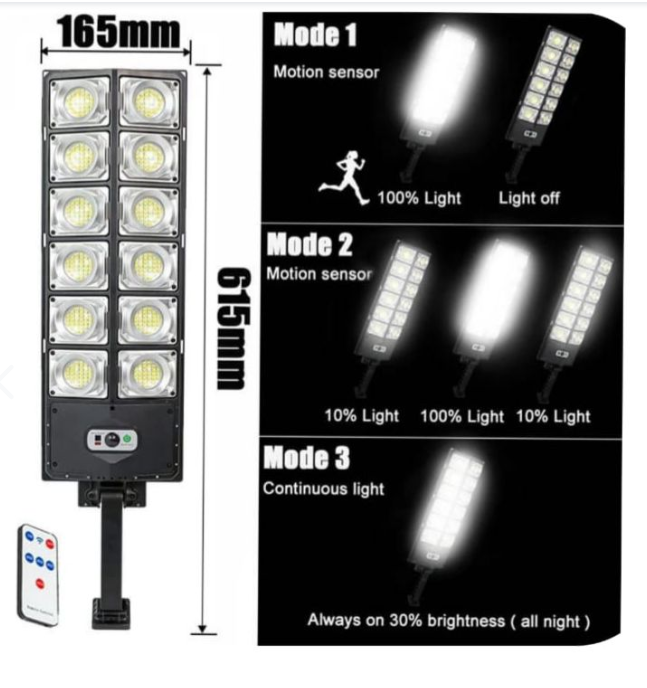 SolarNova Pro™ - Lampara solar con control